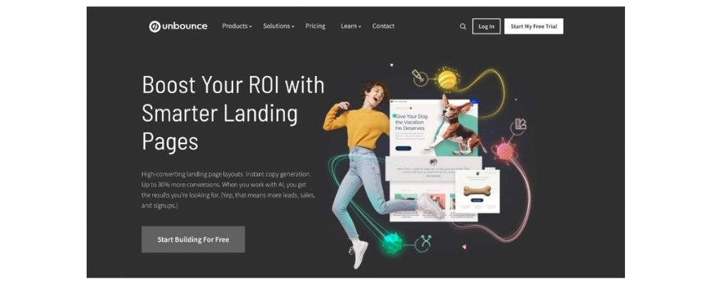 Usabilità sito Unbounce